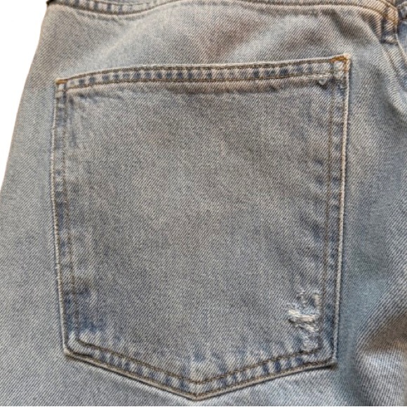 Agolde 90'S PINCH WAIST HIGH RISE STRAIGHT size 29 light wash button front - Picture 10 of 14